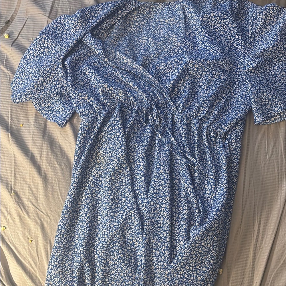 Blue Floral Mini Dress